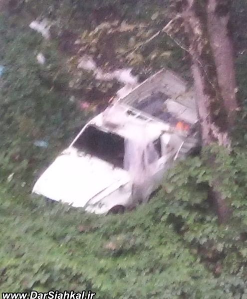 سقوط پیکان وانت به دره در محور سیاهکل به دیلمان+عکس