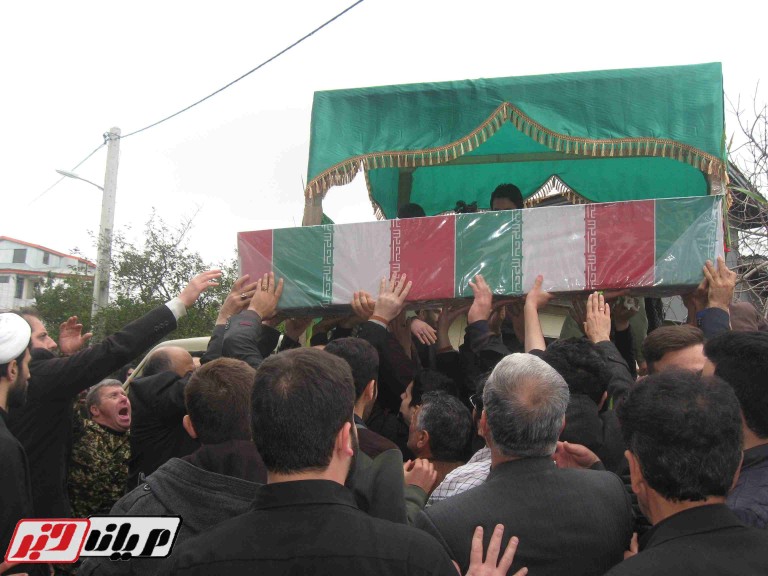 پیکر ۲ شهید گمنام در رضوانشهر تشیع شد+تصاویر