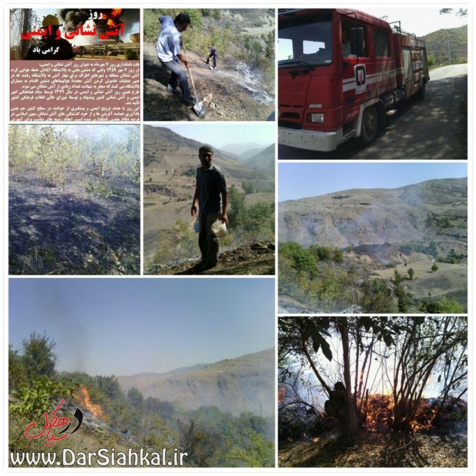 ملومه در روز آتش نشان دچار حریق شد+گزارش تصویری