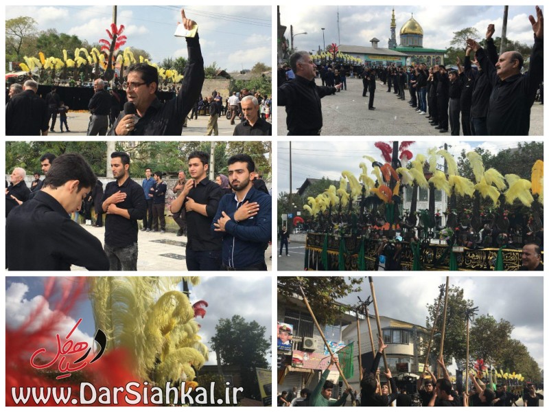 عزاداران حسینی در هیئت آل محمد(ص) سیاهکل بر سر و سینه زدند+گزارش تصویری
