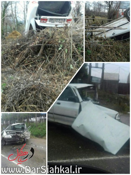 دو حادثه رانندگی سیاهکل در دو روز+تصاویر