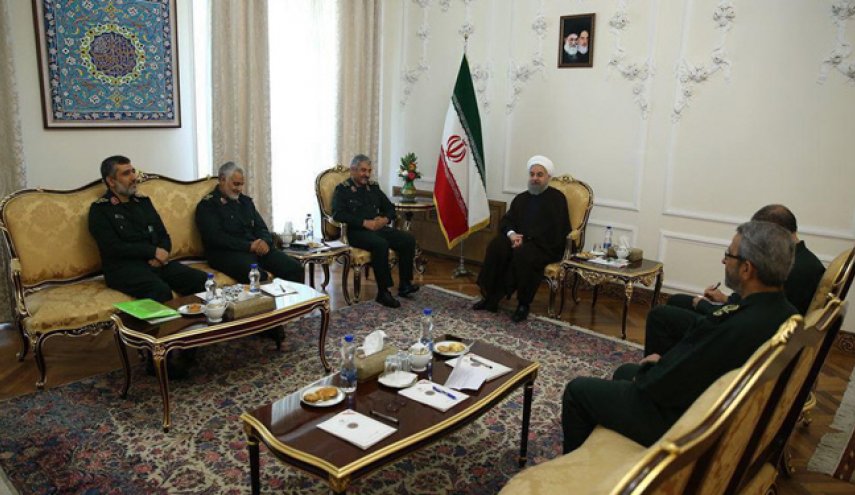 دیدار فرماندهان ارشد سپاه با رئیس جمهور