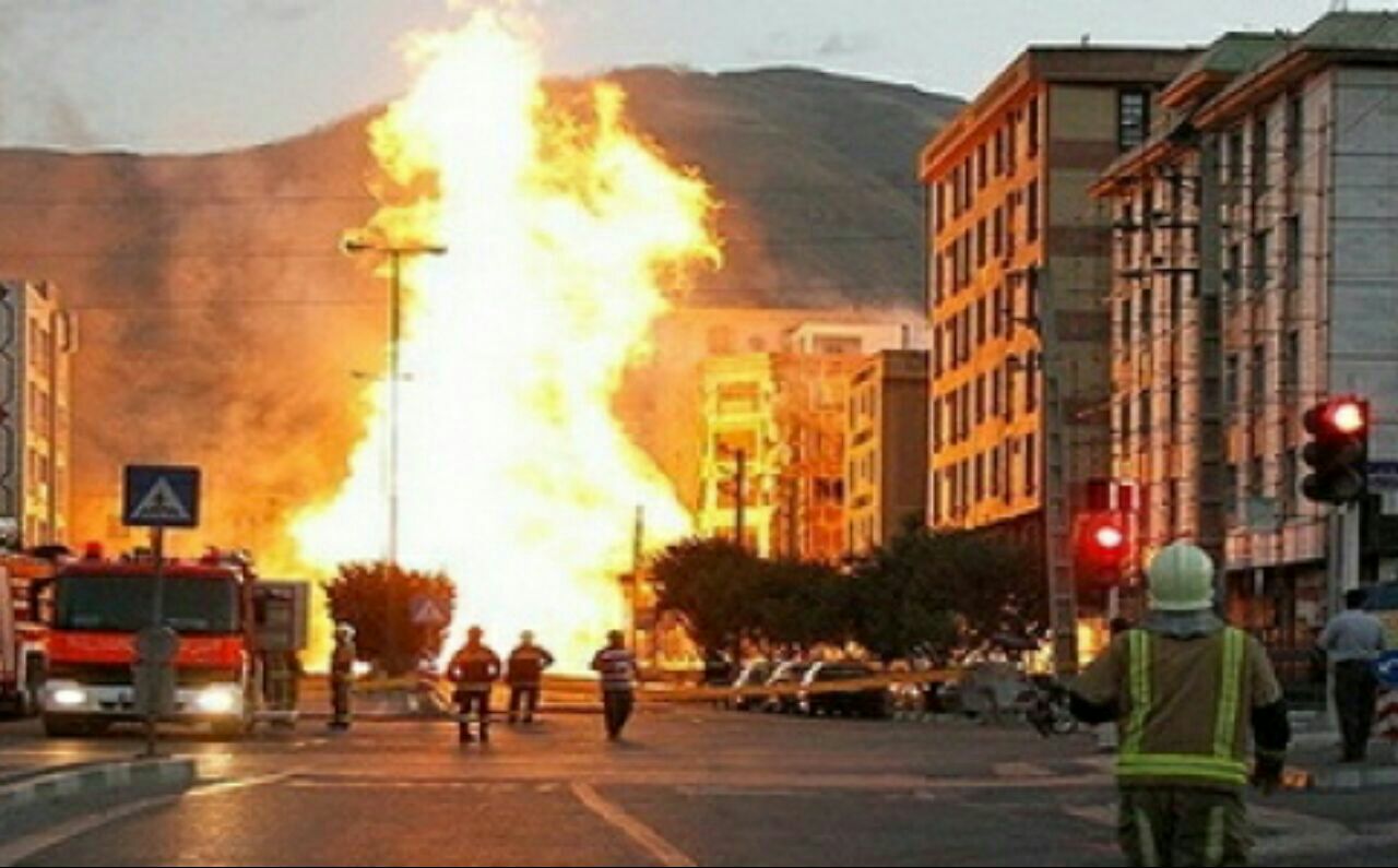 آتش سوزی در بانک سامان گلسار رشت