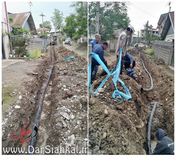 ۲۰۰ متر شبکه توزیع آب شهر سیاهکل اصلاح شد
