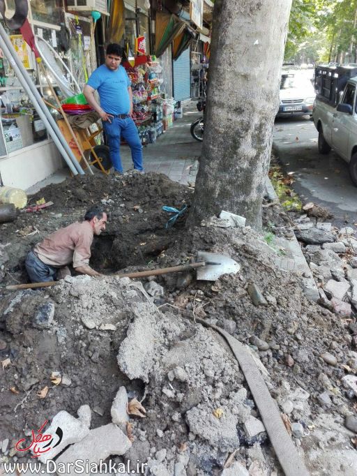 کندن لوله آب (۱)