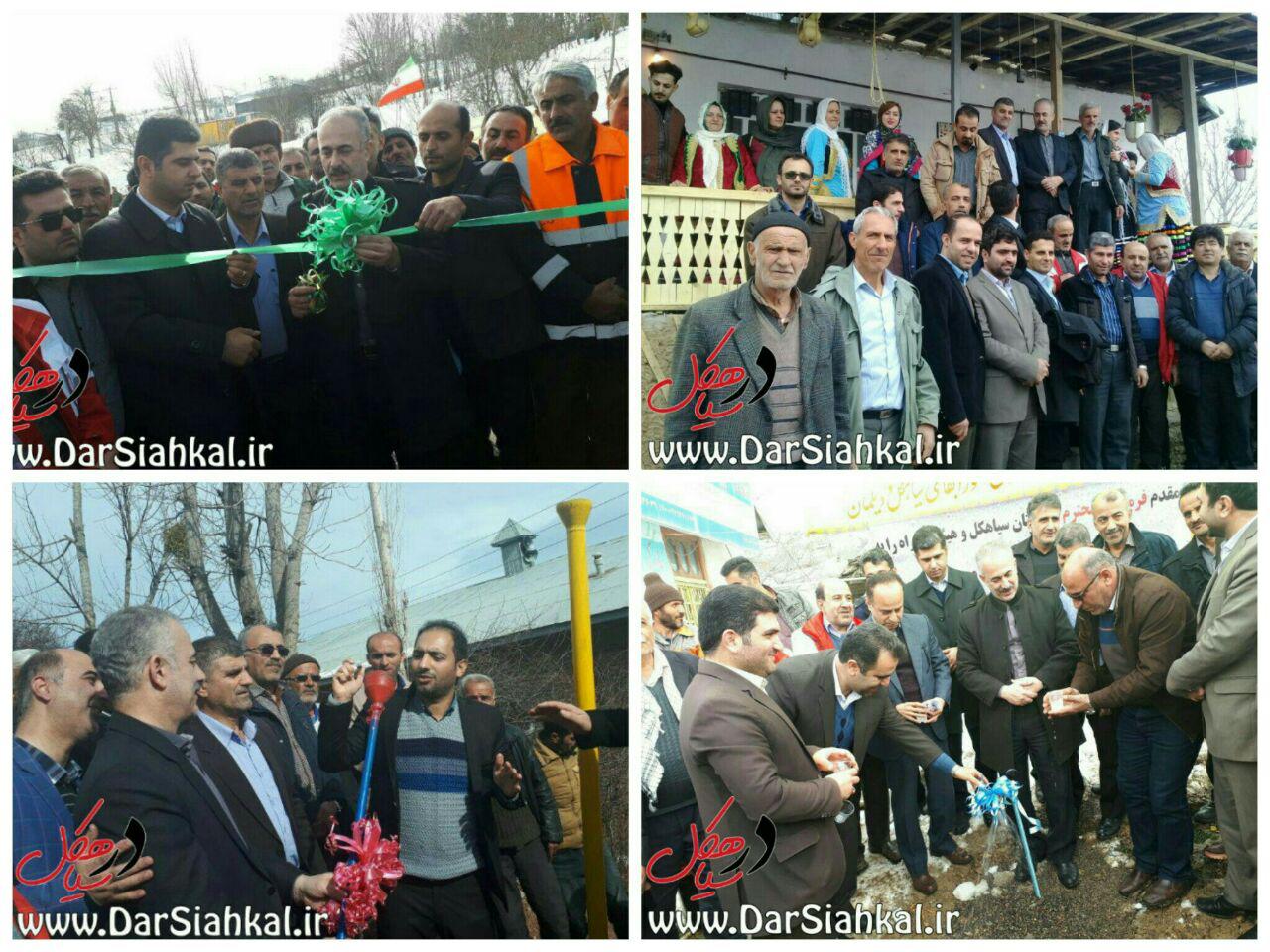 افتتاح چند پروژه در حال و هوای برفی دیلمان+گزارش تصویری