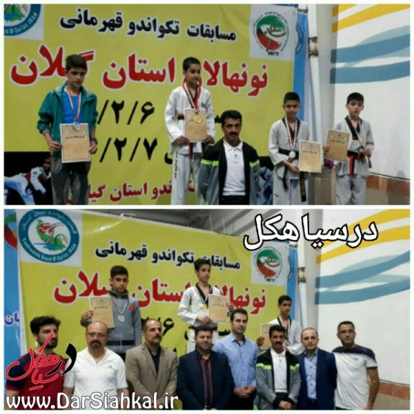۳ مدال رنگارنگ استانی در تصاحب تکواندوکاران نونهال سیاهکلی