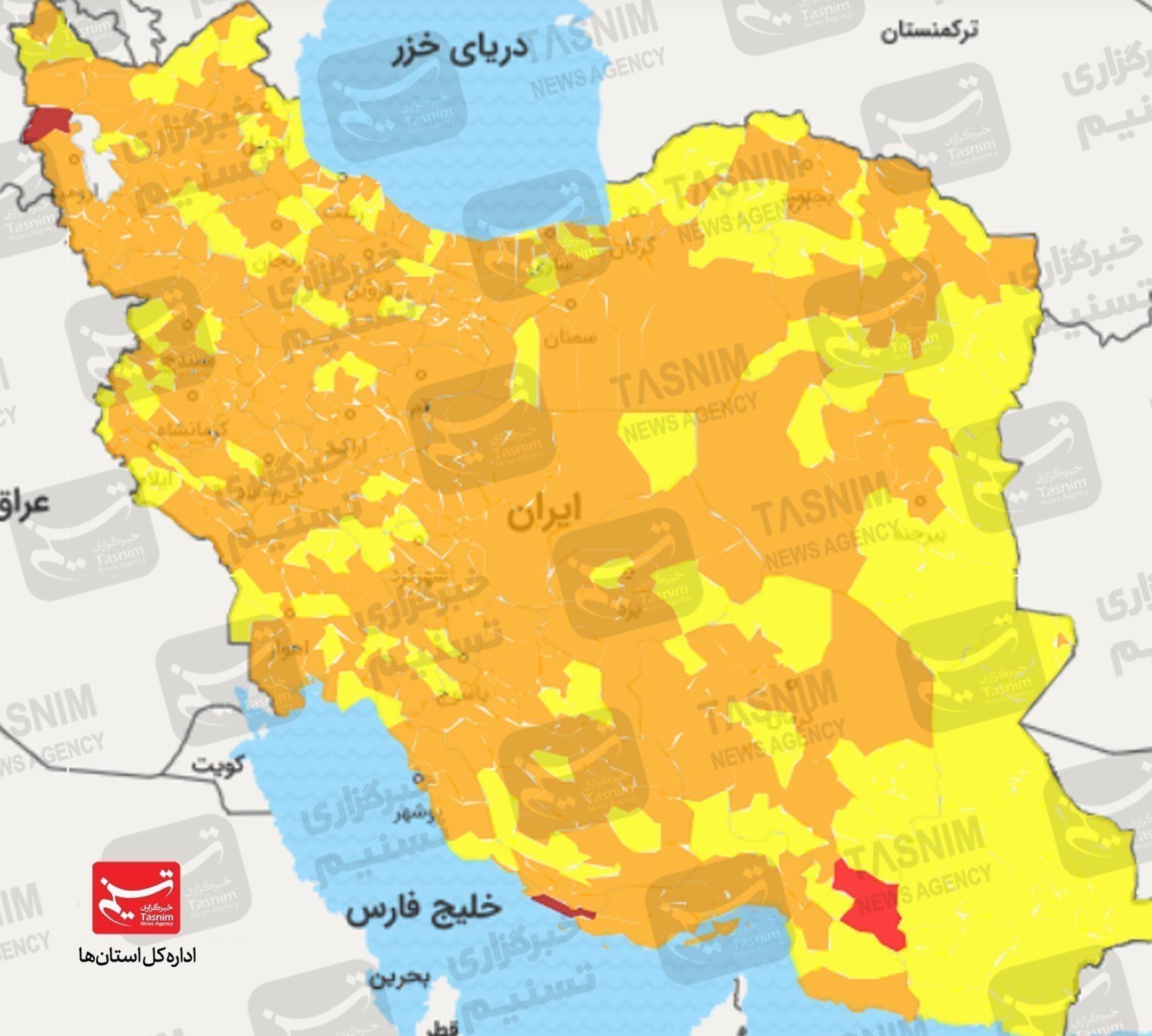 وضعیت کرونایی سیاهکل زرد شد/ ۵ شهرستان گیلان هنوز نارنجی است