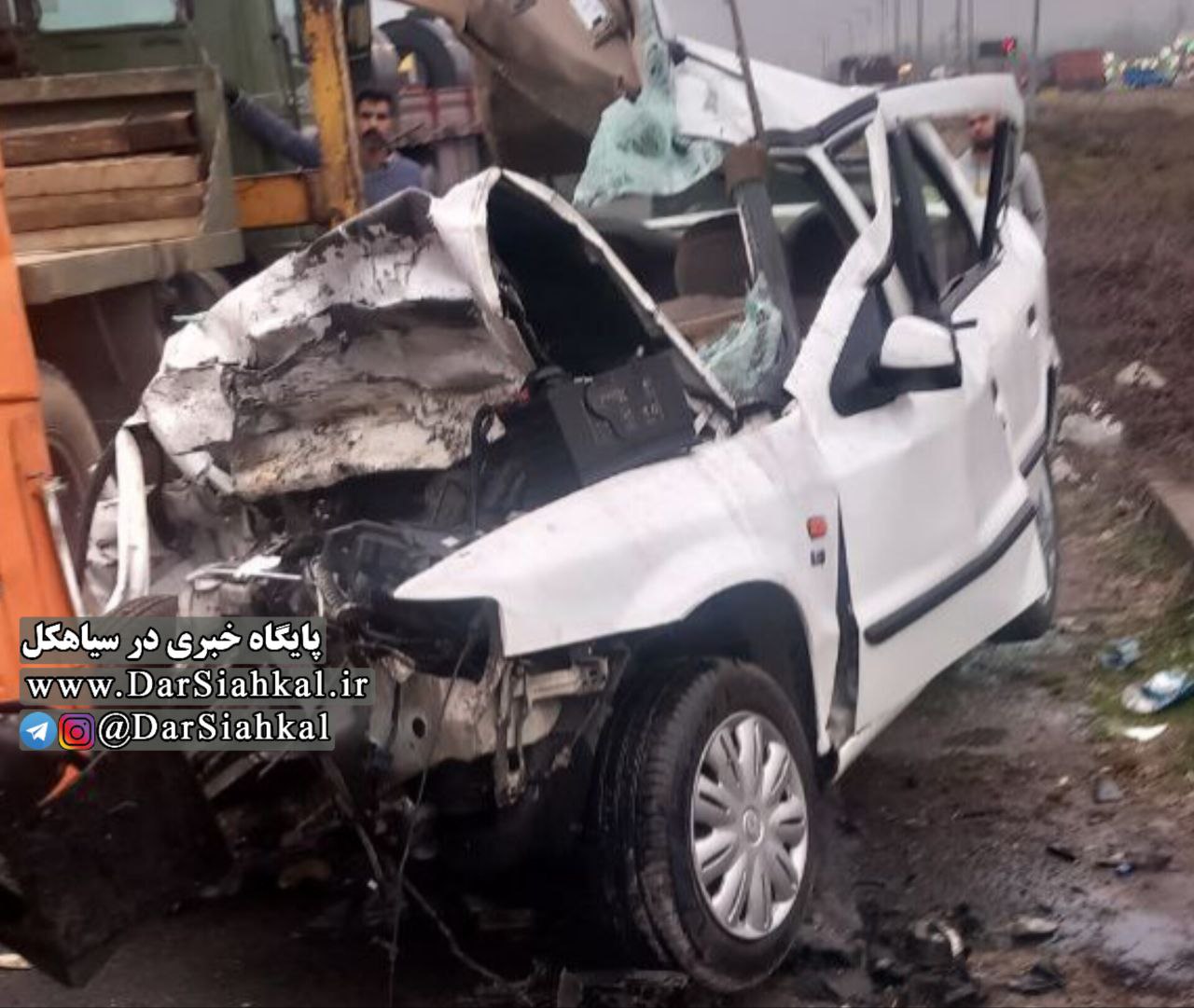 جاده حادثه خیز سیاهکل به سنگر بار دیگر شاهد تصادفی مرگبار بود + عکس