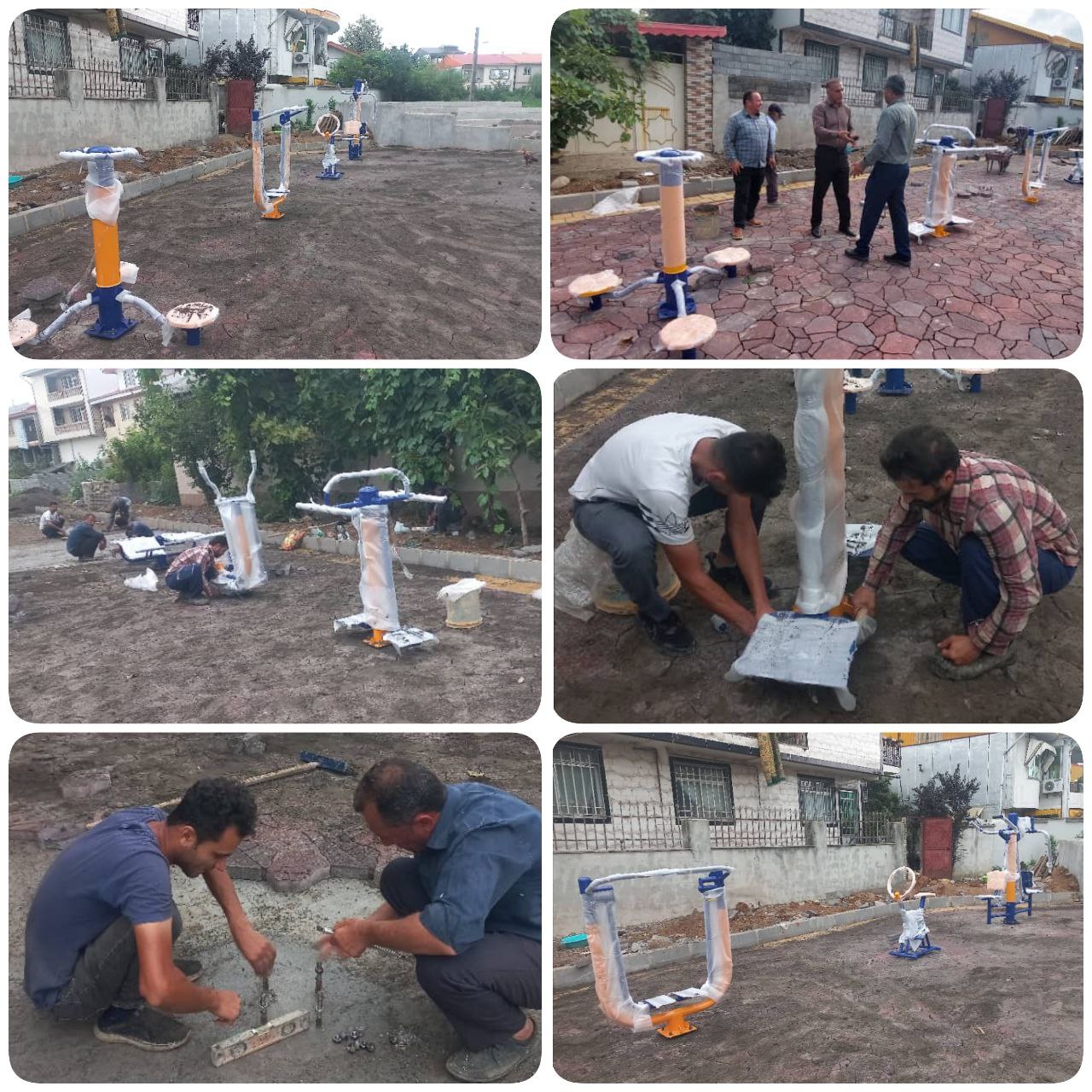 نصب ستهای ورزشی جدید در استخر پاشوران سیاهکل