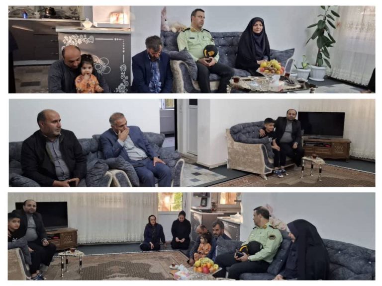 دیدار فرماندار سیاهکل با خانواده آتش‌نشان فقید دیلمانی به مناسبت روز ملی آتش‌نشانی