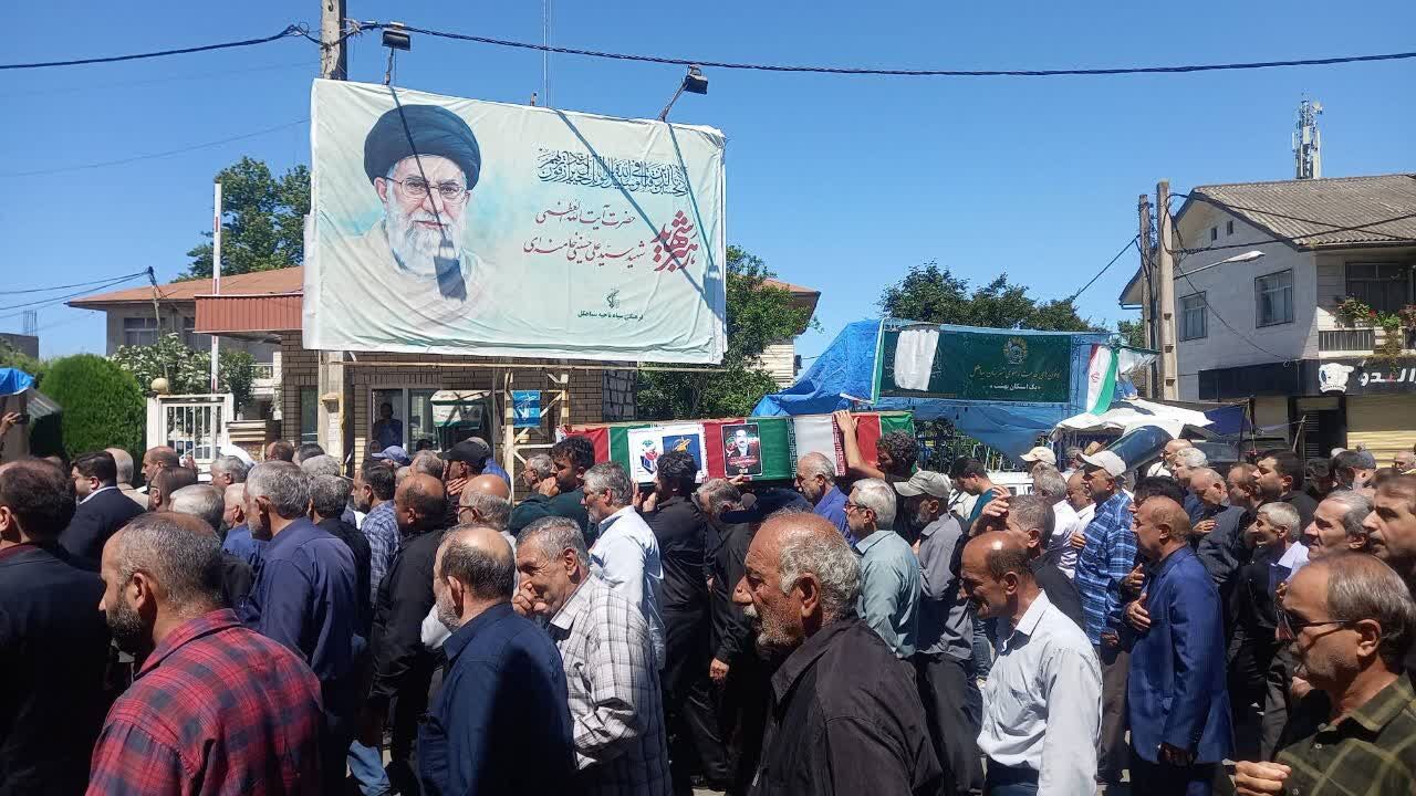 شهید جنگ تحمیلی ۸ ساله در سیاهکل تشییع شد